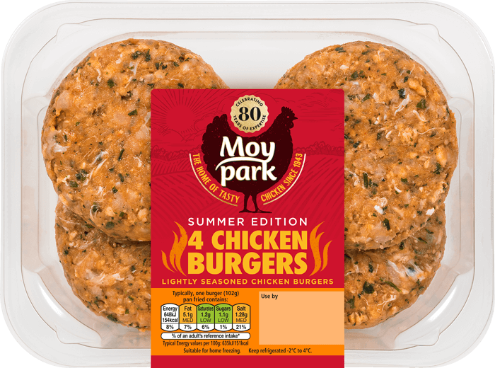 Moy Park Chicken - Homestyle Chicken Burgers