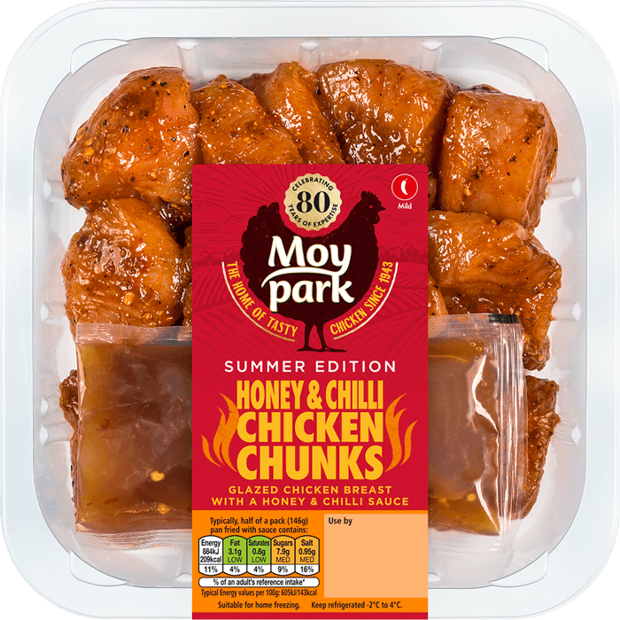 Moy Park Chicken - Honey & Chilli Chicken Chunks
