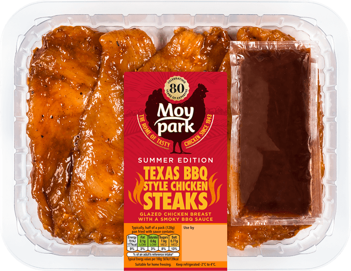 Moy Park Chicken - Texas BBQ Style Chicken Steaks
