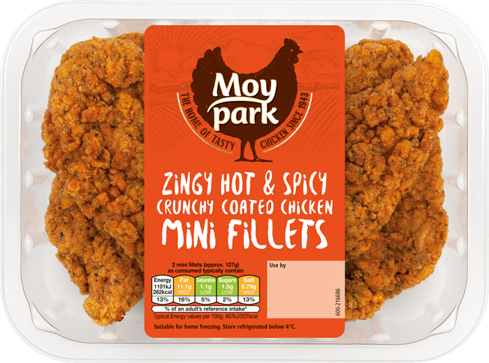 Zingy Hot & Spicy Crunchy Coated Chicken Mini Fillets