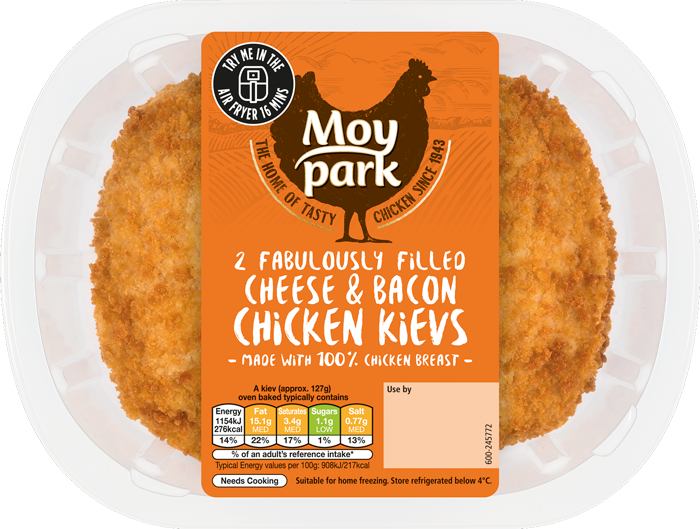 Moy Park Chicken - 2 Cheese & Bacon Chicken Kievs